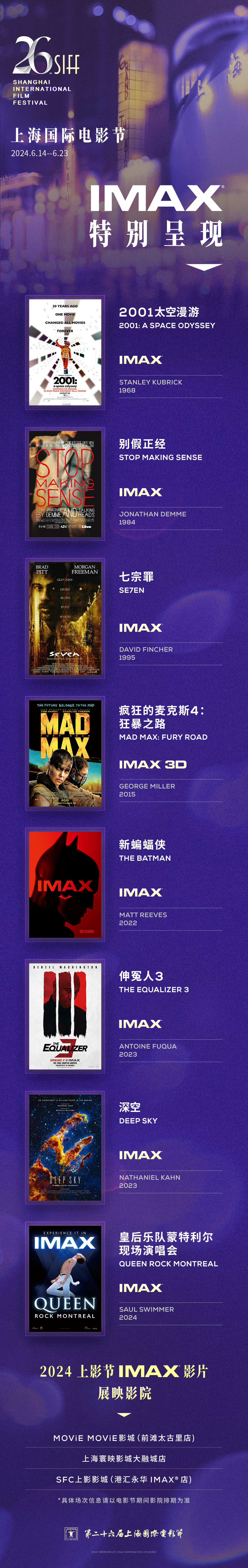 八部大片亮相上海国际电影节IMAX，开启视觉盛宴！