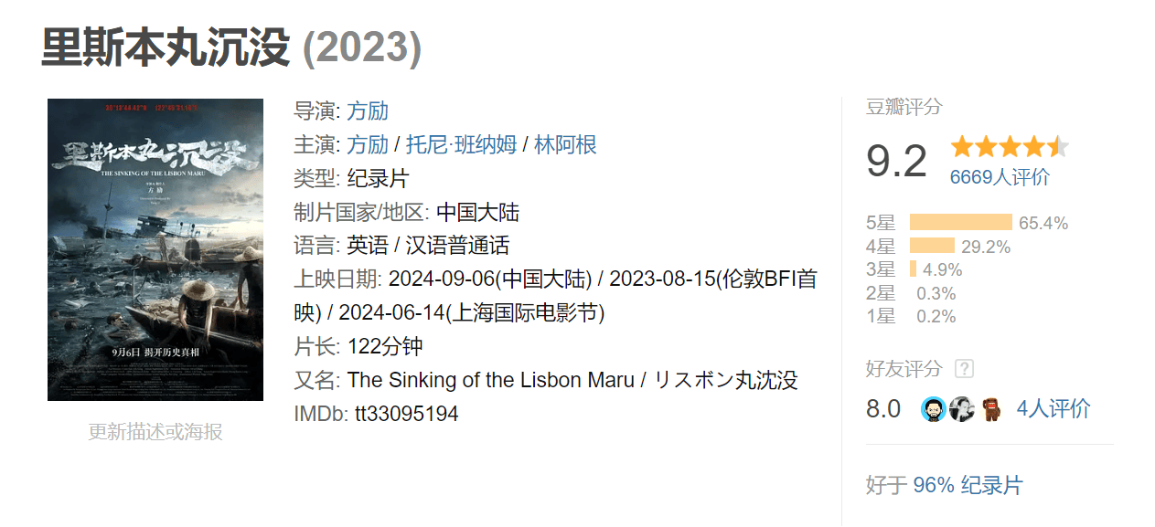 《里斯本丸沉没》百度云网盘[国语中字HD高清资源下载]在线观看